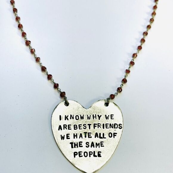 Alisa Michelle silver charm with ruby chain - Picture 2 of 5